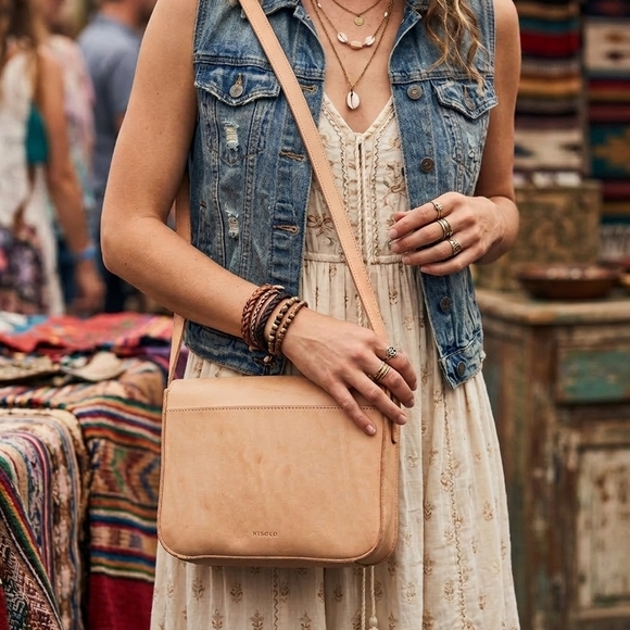 Nisolo Handbags - Nisolo Natural Tan Leather Crossbody